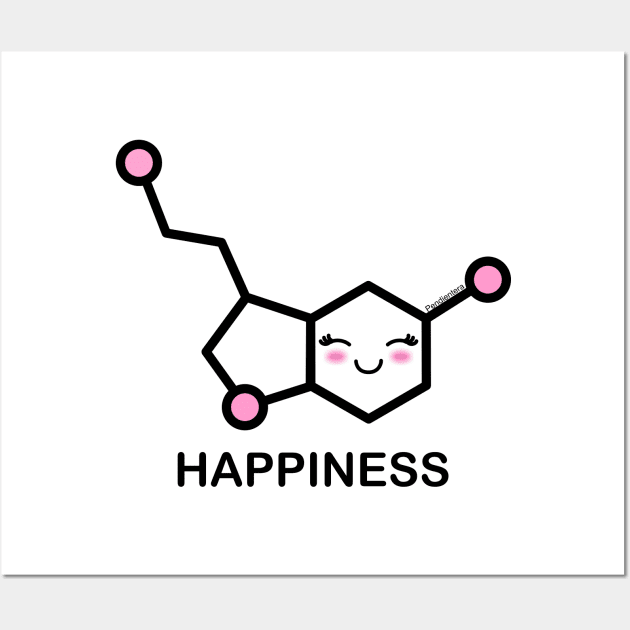 Happiness cute serotonine Wall Art by Pendientera